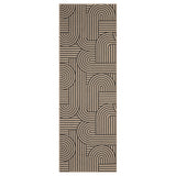 Garvee Ultra-Thin Washable Jute Runner Rug – Non-Slip, Mark Resistant, Collapsible, Modern Abstract Carpet for Entryway, Kitchen, Bedroom, Hallway – Fine Black, 2x6ft (61x183cm), USA - Fine Black