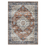 Garvee Vintage Washable Area Rug – Ultra-Soft Low Pile, Non Slip, Mark Resistant, Collapsible Oriental Carpet for Living Room, Bedroom, Dining, Red, 9x12ft (274x366cm), USA Storage - Red