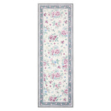 Garvee Vintage Rose Runner Rug – Washable, Non-Slip, Ultra Thin, Low Pile Carpet for Hallway, Bedroom, Kitchen, Entryway, Easy Clean – Size: 2x6ft (61x183cm), Grey - Grey