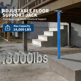 Garvee Heavy Duty Adjustable Floor Jack Posts, 2 Pack – 18,000 lbs Capacity, Steel Support for Basement Joist & Beam Leveling, Easy Height Adjustment, Ideal for Home Construction – Blue, 53-93in - Red
