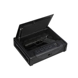 Garvee Biometric Firearm Safe for 2 Pistols – Quick Access Handgun Storage Box with Fingerprint, PIN & Key – Heavy-Duty Cold-Rolled Steel, Interior Light – Bedside, Car, Home, Office Security Cabinet, Black
