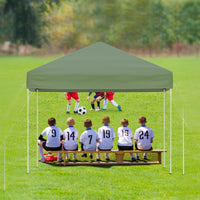 Garvee Portable Outdoor Canopy Tent with Adjustable Height, Waterproof 210D Oxford Fabric, Corrosion-Resistant Frame, Green, 10x10ft, Camping & Events