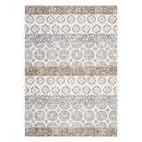 Garvee Boho Floral Washable Area Rug – Neutral Beige Brocade, Soft Low-Pile, Non-Slip, Collapsible, Durable Carpet for Living Room, Bedroom, Modern Decor – 5x7ft Rice, United States Storage - Rice