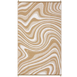Garvee Waterproof Reversible Outdoor Patio Rug – UV Resistant Plastic Straw Mat – Easy Clean, Collapsible with Portable Bag for Camping, Deck, Garden, RV – 8x10ft – Brown/Coffee/White - Lake Green / Light Blue / White