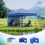 Garvee Waterproof Sidewalls for 10x10 Pop Up Canopy Tent – 4 Pack, 99% UV Protection, Durable Outdoor SunWall Panels, Easy Attachment, Ideal for Patio, Garden, Market – Blue - Blue
