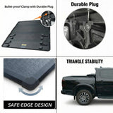Garvee Heavy-Duty Four-Fold Truck Bed Tonneau Cover for Ford F150 2022-2023, 4.2ft/5.5ft Short Beds, Nissan Frontier, 2019-2026 Ranger – Secure, Weather-Resistant, Superior Protection – Black