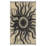 Garvee Boho Sun Design Outdoor Reversible Rug – Waterproof Plastic Straw Patio Carpet, UV & Weather Resistant, Easy Clean, 8x10ft Mat for Deck, Backyard, Balcony, Porch, RV, Camping, Picnic – Black Coffee, USA - Black Coffee
