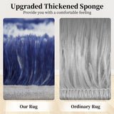 Garvee Ultra Soft Shaggy Area Rug - Soft Thick Non-Slip Modern Carpet for Living Room, Bedroom, Nursery - Washable, High Pile, No-Shedding, Mark-Resistant - Blue Tint, 9x12ft (274x366cm) - Blue Tint