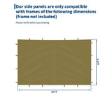 Garvee Waterproof Sidewalls for 10x10 Pop Up Canopy Tent – 4 Pack, 99% UV Protection, Heavy Duty Outdoor SunWall Panels, Replacement Tent Side Walls for Garden, Patio, Market – Khaki - Blue