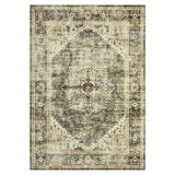 Garvee Machine Washable Boho Area Rug – Low Pile, Non-Slip, Collapsible Vintage Medallion Carpet – Non-Shedding Accent Rug for Living Room, Bedroom – Coffee, 8x10ft (244x305cm), United States