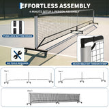 Garvee Portable Pickleball Net with Wheels – Heavy Duty PE Construction – Easy Setup – Regulation Size for Driveway, Backyard, Outdoor Court – Carry Bag Included – Size: 22FT
