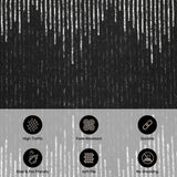Garvee Washable Non-Slip Area Rug - Modern Abstract Diamond Stripe Low-Pile Carpet, Soft mark-Resistant Indoor Floor Rug - Black Tone, 4x6 ft (122x183 cm), United States
