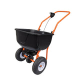 Garvee Walk-Behind Broadcast Spreader – 70LB Capacity – Adjustable Current Control – 0–10FT Spreading Width – 8" All-Terrain Pneumatic Tires – Ideal for Lawn Care & Garden Seeding – Black, TC2433