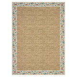 Garvee Modern Washable Area Rug – Soft Low Pile, Floral Edge, Non-Slip, Mark Resistant, Collapsible Carpet for Living Room, Bedroom, Dining Room, Office – Neutral Beige (Rice), 8x10ft (244x305cm), USA - Rice
