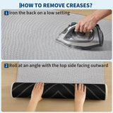 Garvee Washable Jute-Look Striped Area Rug - Low Pile, Non-Slip, mark-Resistant, Non-Shedding Indoor/Outdoor Carpet for Living Room/Bedroom/Patio - Black Coffee, 8x10 ft (244x305 cm), USA - Striped - Black