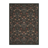 Garvee Vintage Floral Boho Washable Area Rug - Low Pile, mark-Resistant, Non-Slip TPE Backing Indoor Carpet for Living Room Bedroom Nursery - 6x9 ft, Brown, USA - Brown