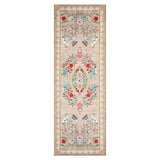 Garvee Washable Vintage Floral Kitchen Runner Rug 2x6 – Non-Slip Low Pile Distressed Oriental Carpet – Mark Resistant, Heron & Butterfly Design – Rice Camel, 2x6ft (61x183cm), USA Spec - Teal
