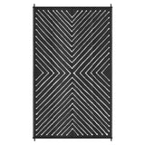 Garvee Reversible & Waterproof Outdoor Rug - Modern Black and White Patio Carpet - Easy Clean, Collapsible Straw Mat for RV, Deck, Garden, Beach, Camping - 9x12ft USA Spec, Color: Black and White, Size: 9x12ft - Black & White