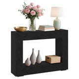 Garvee Farmhouse Console Table with Storage – Wooden Narrow Sofa Table for Entryway, Living Room, Hallway, Foyer – Rustic Accent Furniture, Rectangular Design, Black (Walnut) - Mountain Pattern Sandalwood T6801 (Relief)