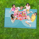 Garvee Reversible Waterproof Outdoor Rug – Durable Plastic Straw Mat for Patio, Deck, Garden, Balcony, Camping, Easy Clean, Portable, Modern Look – Light Blue/White, 6x9ft (183x274cm)