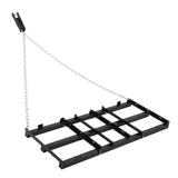 Garvee Heavy Duty 4FT Drag Harrow for ATV, UTV, Tractor, or Mower – Adjustable Bars & 72" Chain – Durable Driveway Grader & Landscape Rake for Lawn, Gravel, and Fields – Black - Black
