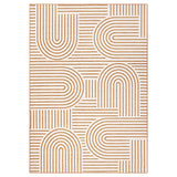 Garvee Modern Abstract Area Rug - 4x6ft Soft Low Pile, Machine Washable, Non-Slip Orange Geometric Carpet - Collapsible, Mark Resistant Throw Rug for Living Room, Bedroom, Dining Room, Entryway, Dorm - Orange, United States, 4*6ft(122*183cm)