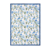 Garvee Floral Washable Area Rug - Vintage Modern Tulip Design - Soft Non-Slip Low Pile Carpet for Living Room, Bedroom, Nursery, Dining Room - Light Blue, 8x10ft (244x305cm), USA - Blue-Gray