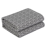 Garvee Modern Black and White Area Rug - Realistic Braided Texture, Ultra-Thin, Washable, Non-Slip, Non-Shedding, Fade-Resistant Carpet for Living Room, Bedroom, Home Decor - Size: 5x7ft, USA Spec