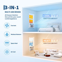 Garvee 12000 BTU Window Air Conditioner for Medium Rooms, Quiet Operation & Energy Saving, 115V Compressor, LED Display & Remote, Easy Install, Bedroom & Office
