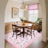 Garvee Large Soft Washable Bow Area Rug – Modern Non-Slip Mark Resistant Carpet for Living Room or Bedroom – Pink – Size: 10x13ft – USA - Pink