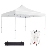 Garvee Heavy Duty 10x10 FT Pop Up Canopy Tent – Commercial Grade, Waterproof PU-Coated, Quick Outdoor Shelter with Wheeled Bag, Portable Easy Up Sun Shade for Camping, Patio, Events, Parties – White, 3x3M