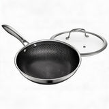 Garvee 10 Inch Nonstick Frying Pan 3-Ply Stainless Steel Ceramic Coating Rivetless Handle Oven-Safe Kitchen Cooking