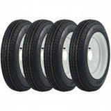 Garvee 4 Pack 4.80-12 Trailer Tires with 12 Inch Rims – 4 Lug 4" Bolt Design, 6PR Load Range C, 990 lbs Capacity – For Lawn Mowers, Tractor Turf, Boat Trailers – Color: System Default