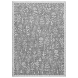 Garvee Washable Area Rug 10x13 - Non-Slip, Mark Resistant, Low Pile Neutral Floral Carpet - Soft, Modern Farmhouse Decor for Living Room, Bedroom, Dining Room, Nursery - Light Gray, USA, 10x13ft (305x396cm) - Light Green