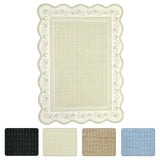 Garvee Washable Scalloped Floral Area Rug – Large 10x13ft Carpet – Non-Slip Rubber Backing, Low Pile, Spot Resistant, Modern Accent for Living Room, Bedroom, Nursery, Dining Room – Ivory, 10x13ft (305x396cm) - Floral Scalloped | Ivory White