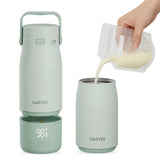 Garvee Portable Baby Bottle Warmer - Wireless USB-C Rechargeable - LED Display with 1°F Accurate Temp Control - 17oz/500ml, 316 Stainless Steel, IPX7 Waterproof, Dishwasher Safe - US Standard