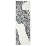 Garvee Modern Abstract Washable Runner Rug - Soft Faux Wool, Non-Slip, Low Pile Carpet - Easy Care for Living Room, Hallway, Entryway, Bedroom, Kitchen - Beige, United States, 2x6ft (61x183cm)