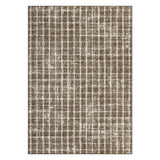 Garvee Modern Checkered Area Rug - Washable, Non-Slip, Low Pile, Ultra-Soft Faux Wool, Mark-Resistant, Compact Geometric Carpet Mat for Living Room, Bedroom, Nursery, Kitchen - Coffee, 5x7ft (152x213cm) - Green
