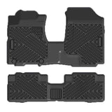 Garvee Heavy Duty All Weather Anti-Skid Floor Mats for 2007-2011 Reliable CRV – Waterproof TPE Liners – Full Set – Custom Fit Interior Protection – Black – Color: none