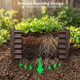 Garvee Tall Galvanized Steel Raised Garden Beds 2-Pack 4x2x1.5FT – Deep Root Wooden Planter Boxes for Vegetables, Flowers & Herbs – Durable Outdoor Metal Planting Containers – Easy Assembly – Natural Wood Color, 2-Piece Set, 4*2*1.5FT