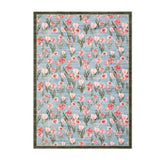 Garvee Washable Vintage Floral Area Rug - Soft Non-Slip Low Pile Carpet - Modern Tulip Design for Living Room, Bedroom, Dining Room - Blue-Gray, 8x10ft (244x305cm), USA - Blue-Gray