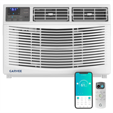 Garvee 12000 BTU Window Air Conditioner for Medium Rooms, Quiet Operation & Energy Saving, 115V Compressor, LED Display & Remote, Easy Install, Bedroom & Office