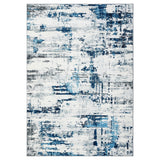 Garvee Modern Abstract Area Rug – 5x7ft Washable Non-Slip Carpet – Soft Low Pile, Mark Resistant, Thin Contemporary Floor Mat – Ideal for Living Room, Bedroom, Dining Room – Blue – Size: 5x7ft (152x213cm), Color: Blue, Storage: USA - Blue