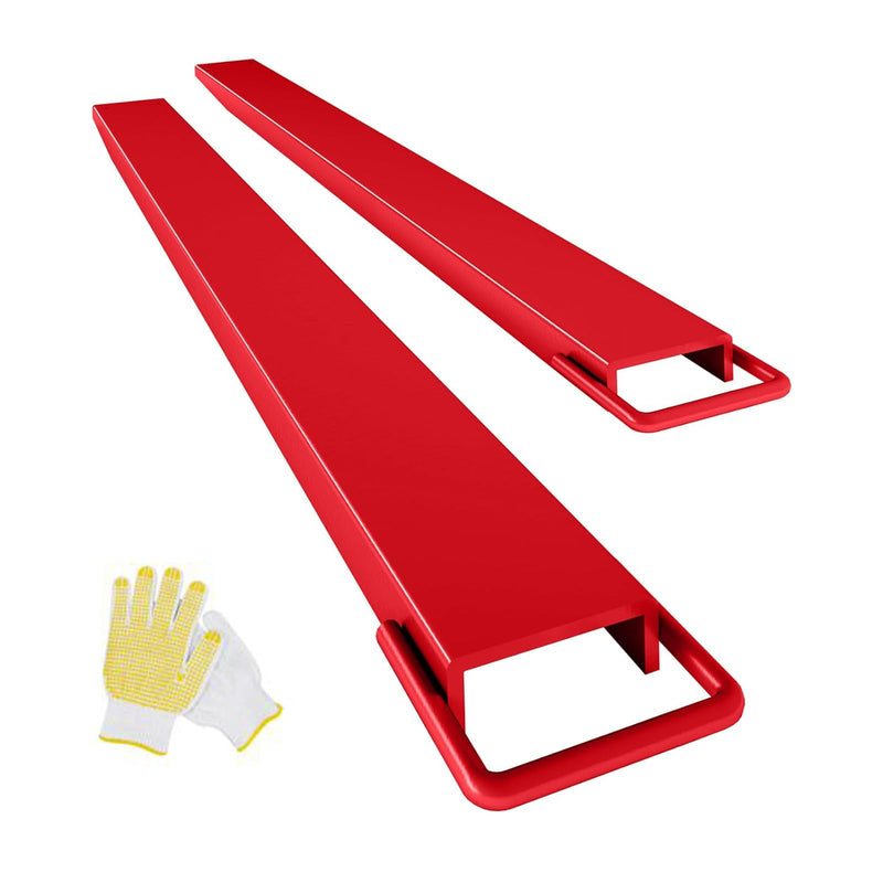 Garvee 72" Heavy Duty Steel Forklift Extensions for 4.5" Wide Forks, Warehouse, Farm, Construction, Heavy Duty Alloy Steel, Rust Resistant, Powder Coated