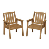 Garvee Oversized 650 lbs Capacity – Outdoor Patio Dining Chairs Set of 2 – Heavy Duty HDPE All-Weather Garden Armchairs – Waterproof Slatted Seat – For Backyard, Deck, Porch, Poolside – Brown (2 sheets/box) - Brown (2 Sheets/Box)