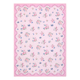 Garvee Vintage Floral Area Rug - Washable Low Pile Non-Slip Carpet with Scalloped Lace Edge - Mark Resistant Accent for Living Room, Bedroom, Nursery, Farmhouse - Pink, 5x7ft (152x213cm) - Beige