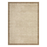 Garvee Washable Area Rug for Living Room, Bedroom, or Dining Room – Non-Slip, Low Pile, Mark Resistant Contemporary Carpet – Soft, Minimalist Geometric Edge – Light Tan, 5x7ft (152x213cm), USA Spec - Light Blue