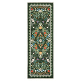 Garvee Vintage Floral Kitchen Runner Rug 2x6 – Washable Non-Slip Low Pile Carpet – Distressed Oriental, Mark Resistant – Green, 2x6ft (61x183cm), USA Spec - Teal