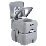 Garvee Commercial Grade Portable Toilet 5.3 Gallon – Carry Bag & Detachable Tank – For RV, Boat, Truck, Outdoor Use – Heavy Duty, Restroom Style – Light Gray, 5.3 Gallons - Light Gray