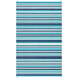 Garvee Waterproof Reversible Outdoor Rug - Modern Geometric Plastic Straw Mat - Washable & UV Resistant - Patio, RV, Deck, Camping - 9x12ft, Four Colors (Navy Blue/Bright Blue/Light Blue/White) - USA
